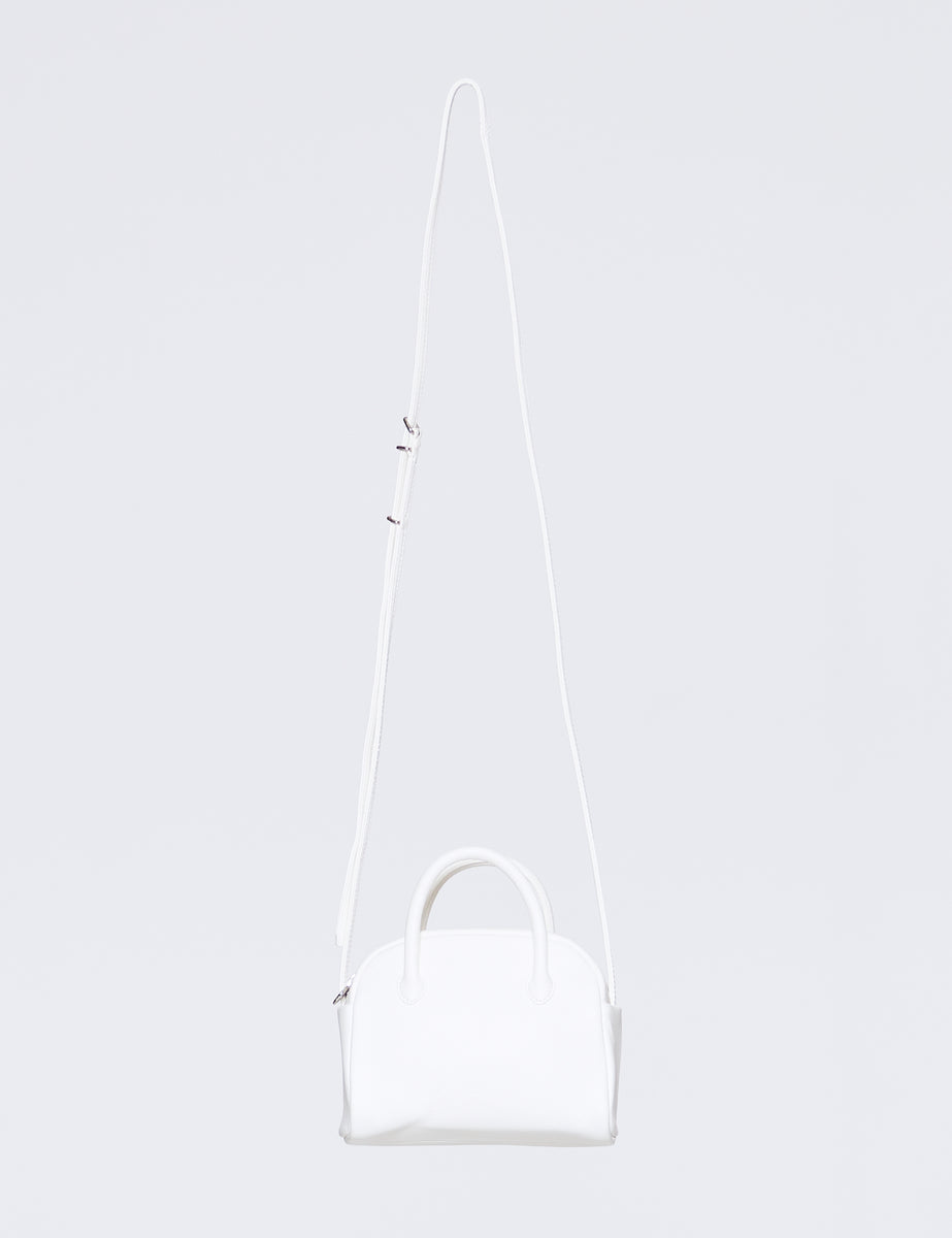 WHITE DEER LEATHER BOSTON MINI SHOULDER BAG