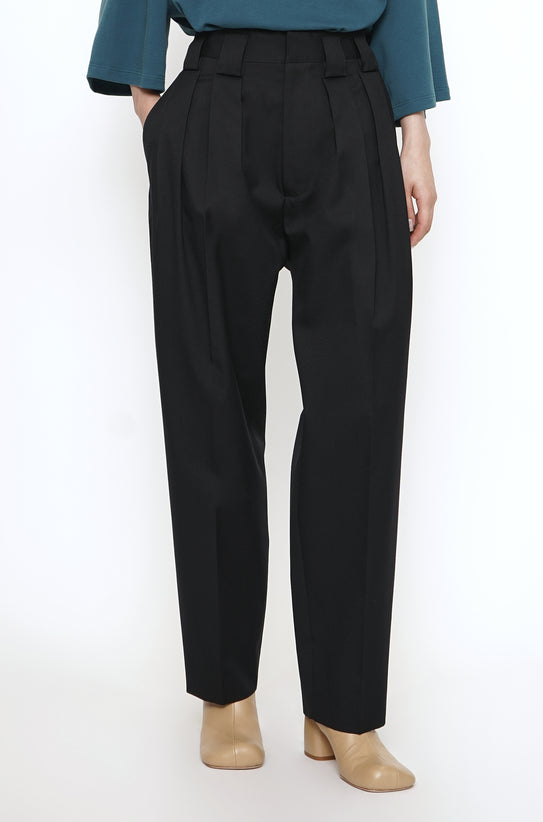 stein BLACK WIDE TAPERED TROUSERS – GRAPH LAYER