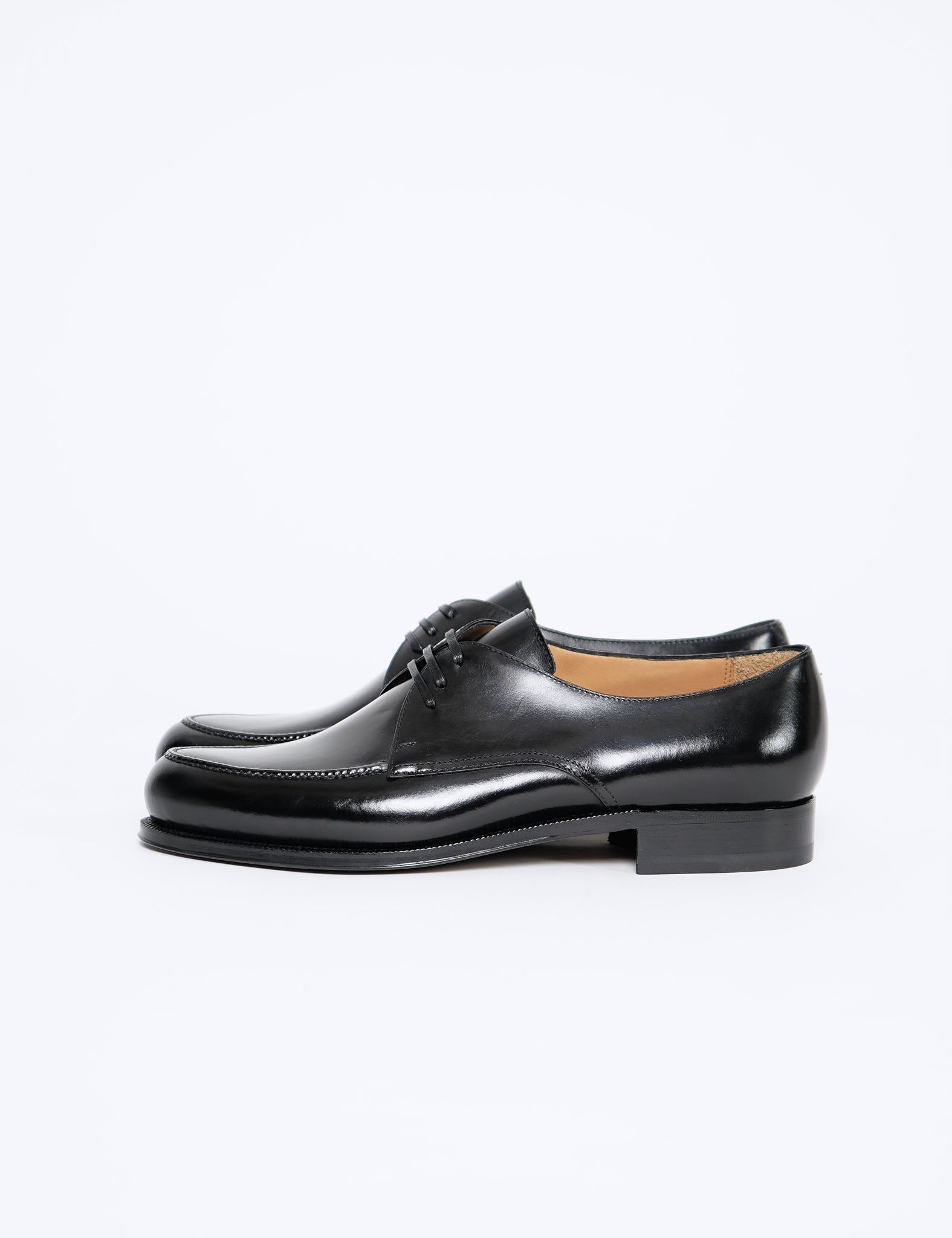 BLACK CROMO CALF MOCCA LEATHER SHOES