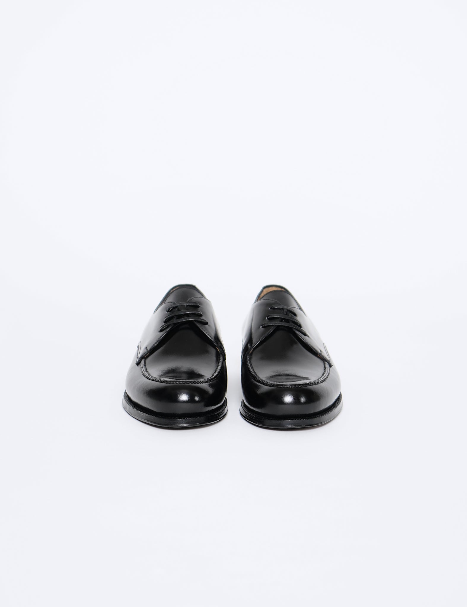 BLACK CROMO CALF MOCCA LEATHER SHOES