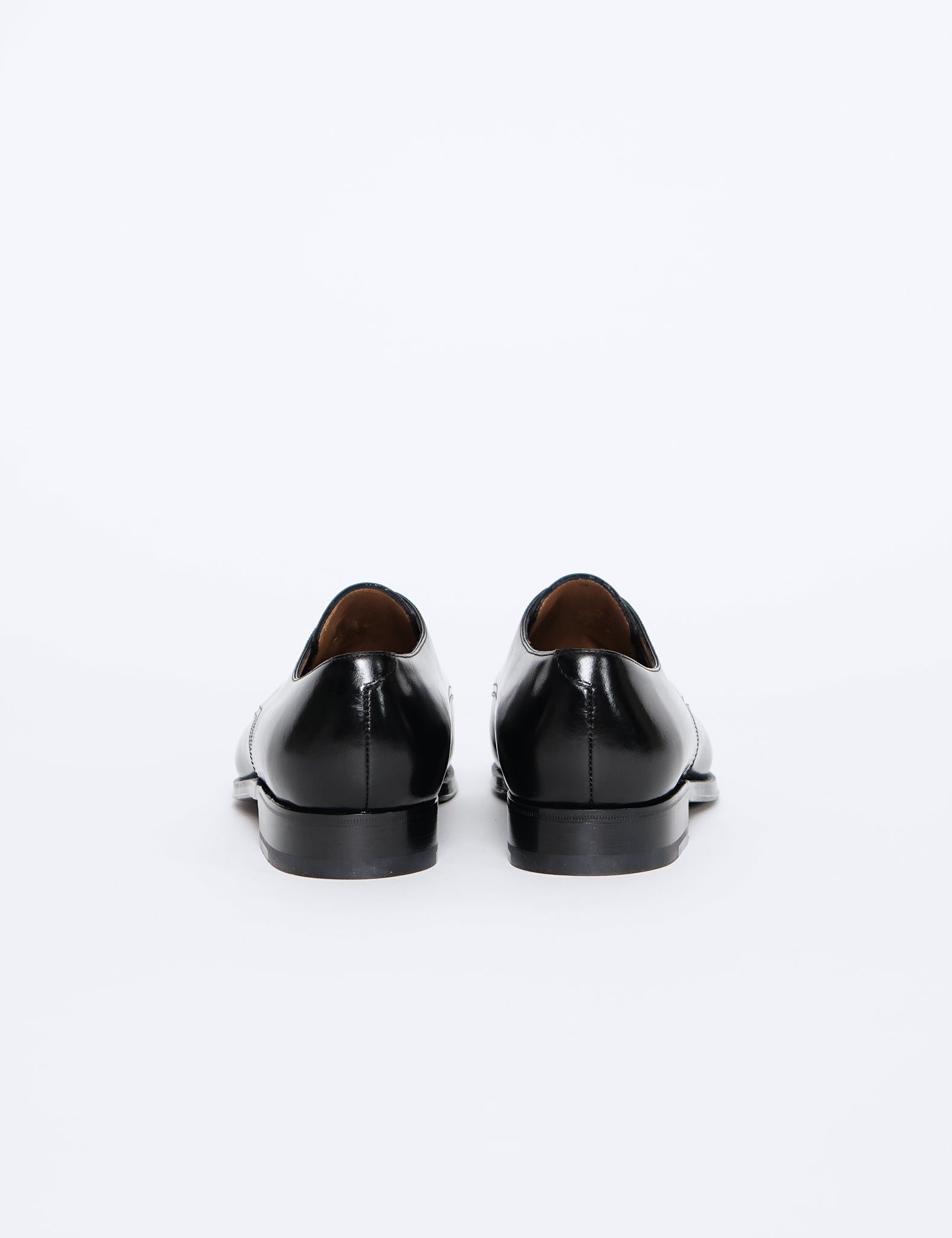BLACK CROMO CALF MOCCA LEATHER SHOES