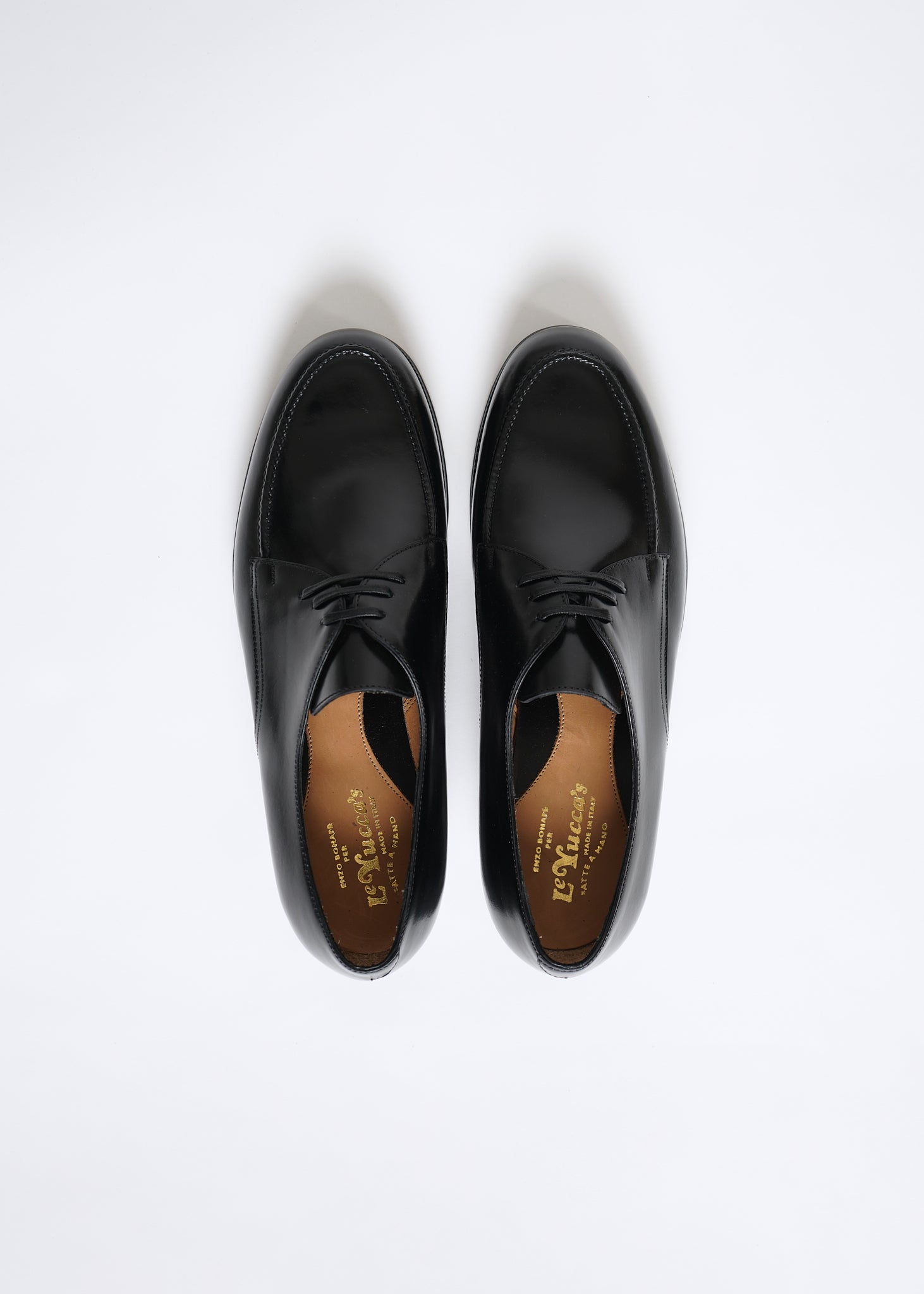 BLACK CROMO CALF MOCCA LEATHER SHOES
