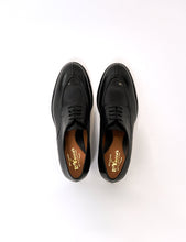 Load image into Gallery viewer, BLACK VEGETABLE CALF U TIP LEATHER SHOES
