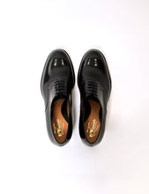 Load image into Gallery viewer, BLACK CROMO CALF PLAIN TOE LEATHER SHOES
