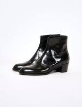 Load image into Gallery viewer, BLACK CROMO CALF LEATHER ZIP BOOTS
