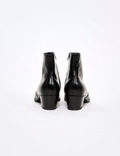 Load image into Gallery viewer, BLACK CROMO CALF LEATHER ZIP BOOTS
