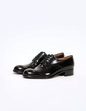 Load image into Gallery viewer, BLACK CROMO CALF PLAIN TOE LEATHER SHOES
