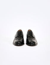Load image into Gallery viewer, BLACK VEGETABLE CALF U TIP Leather shoes
