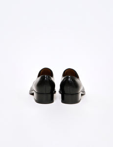 BLACK VEGETABLE CALF U TIP Leather shoes