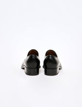 Load image into Gallery viewer, BLACK VEGETABLE CALF U TIP LEATHER SHOES
