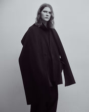 Load image into Gallery viewer, BLACK WOOL SILK KNIT HIGH NECK LS
