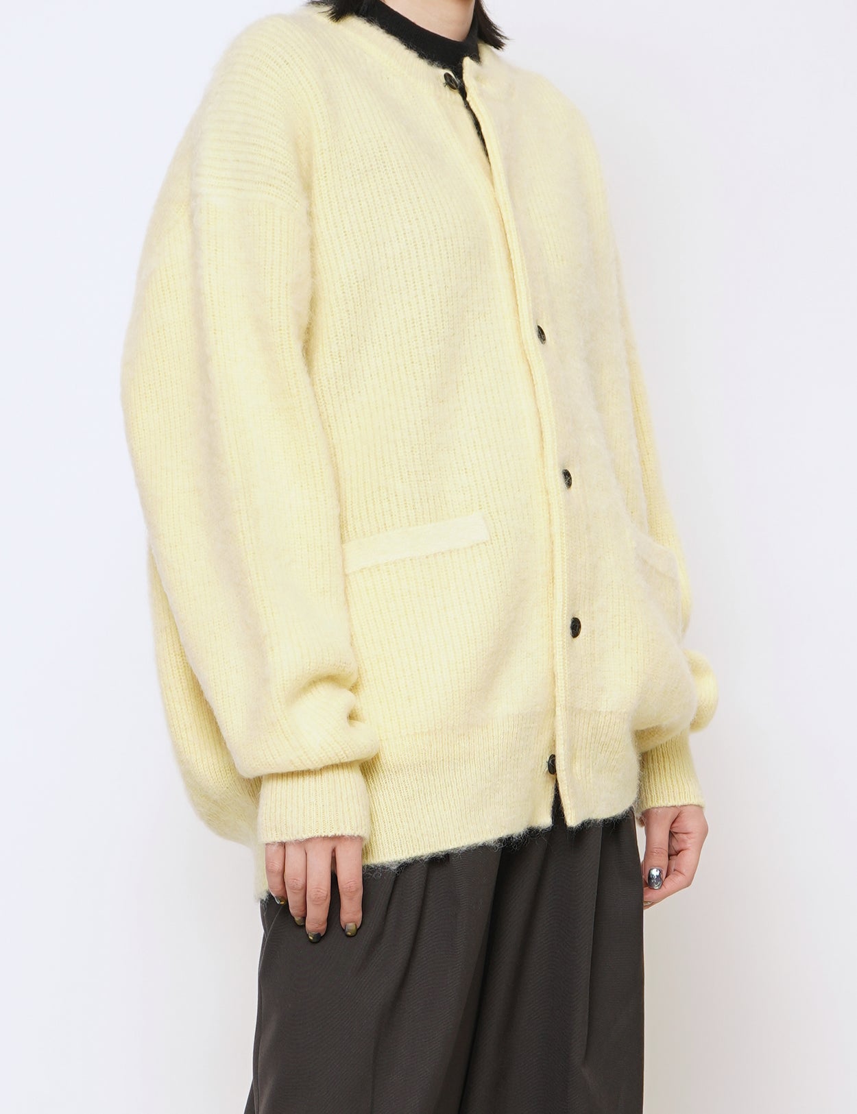 CREAM KID MOHAIR KNIT CARDIGAN