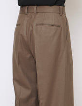 Load image into Gallery viewer, DARK BEIGE EXTRA WIDE WOOL TROUSERS
