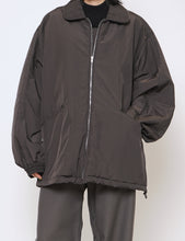 Load image into Gallery viewer, DARK CHARCOAL PADDED COACH JACKET
