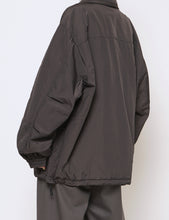 Load image into Gallery viewer, DARK CHARCOAL PADDED COACH JACKET
