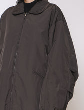 Load image into Gallery viewer, DARK CHARCOAL PADDED COACH JACKET
