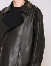 Load image into Gallery viewer, BLACK x BLACK BONDED LEATHER SHORT JACKET
