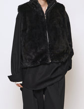 Load image into Gallery viewer, BLACK ACRYLIC FUR VEST
