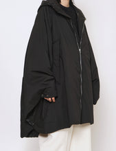 Load image into Gallery viewer, BLACK PADDED PONCHO
