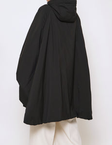 BLACK PADDED PONCHO