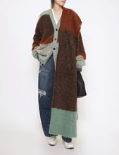 Load image into Gallery viewer, BROWN MOHAIR BORDER CARDIGAN
