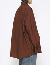 Load image into Gallery viewer, BROWN RED OVERSIZED BIG POCKET SHIRT
