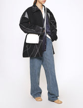 Load image into Gallery viewer, DARK NAVY SQUARE PANEL MOHAIR CARDIGAN
