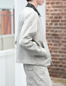 ASH X BLACK COTTON COW LEATHER BOVE JACKET