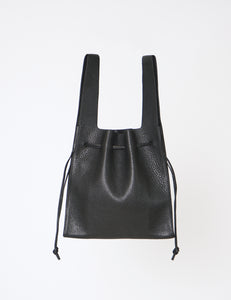 BLACK COW LEATHER TOTE BAG S