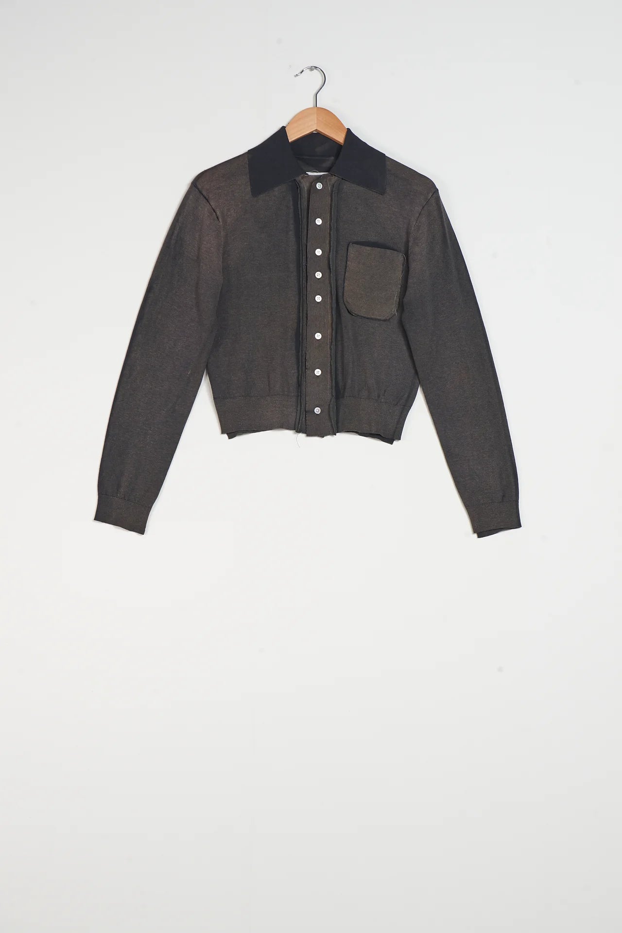FADE OUT BLACK 70S CARDIGAN