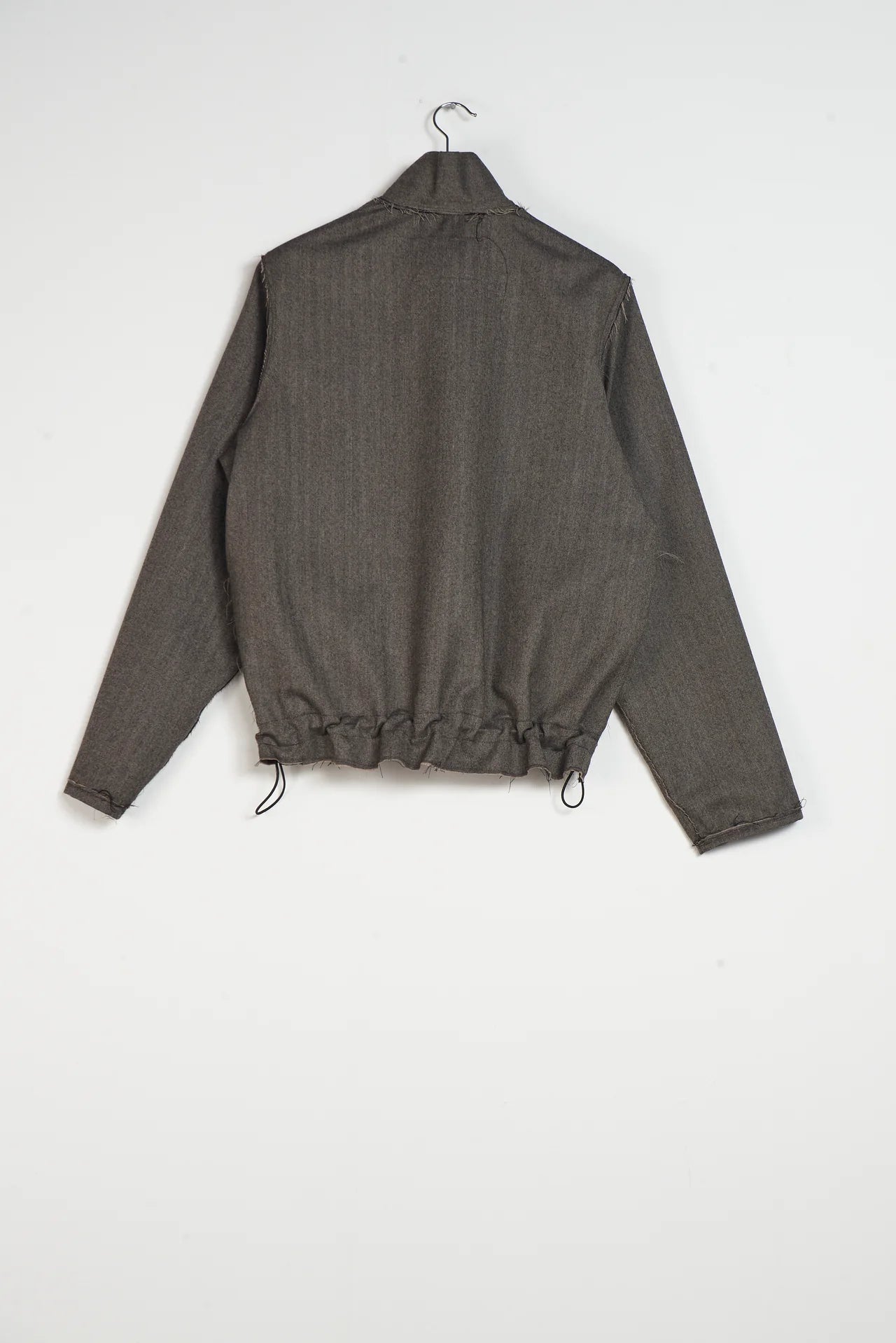 BROWN HERRINGBONE TRACK JACKET