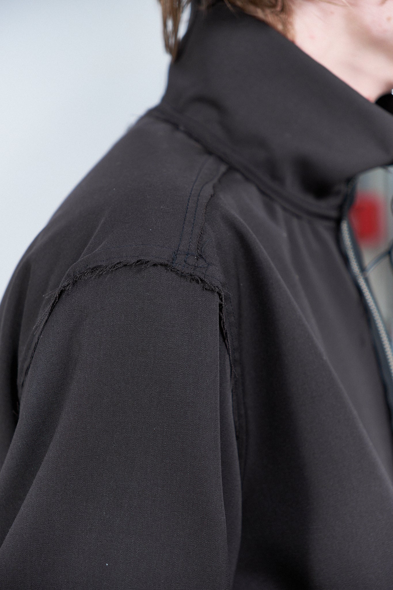 CAMIEL FORTGENS DARK BROWN WOOL TRACK JACKET