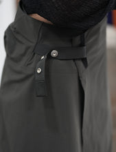 Load image into Gallery viewer, CHARCOAL BI-STRETCH NYLON WRAPPED SKIRT
