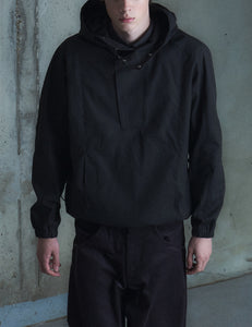 CHARCOAL COTTON GABARDINE AIDOS PARKA