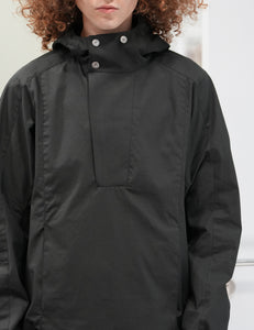 CHARCOAL COTTON GABARDINE AIDOS PARKA