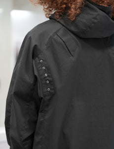 CHARCOAL COTTON GABARDINE AIDOS PARKA