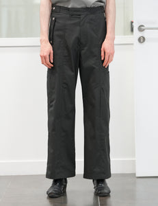 CHARCOAL COTTON GABARDINE CAROL TROUSERS