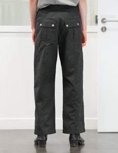 CHARCOAL COTTON GABARDINE CAROL TROUSERS