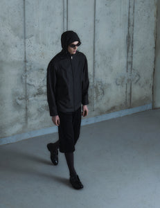 CHARCOAL COTTON GABARDINE NEMESIS BLOUSON