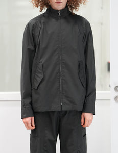 CHARCOAL COTTON GABARDINE NEMESIS BLOUSON