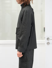 Load image into Gallery viewer, CHARCOAL COTTON GABARDINE NEMESIS BLOUSON
