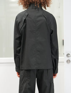 CHARCOAL COTTON GABARDINE NEMESIS BLOUSON