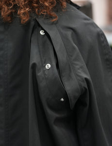 CHARCOAL COTTON GABARDINE NEMESIS BLOUSON