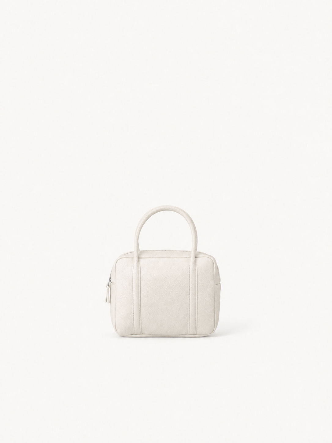 WHITE DEER LEATHER SQUARE BOSTON BAG S DA105
