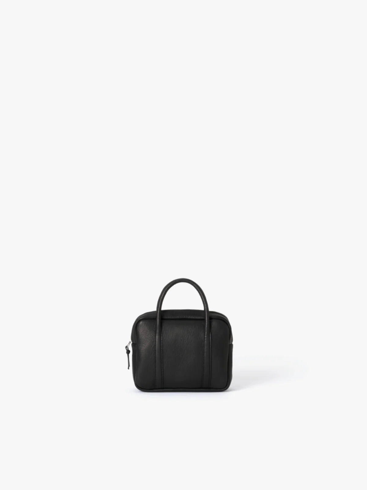 BLACK DEER LEATHER SQUARE BOSTON MINI BAG DA104