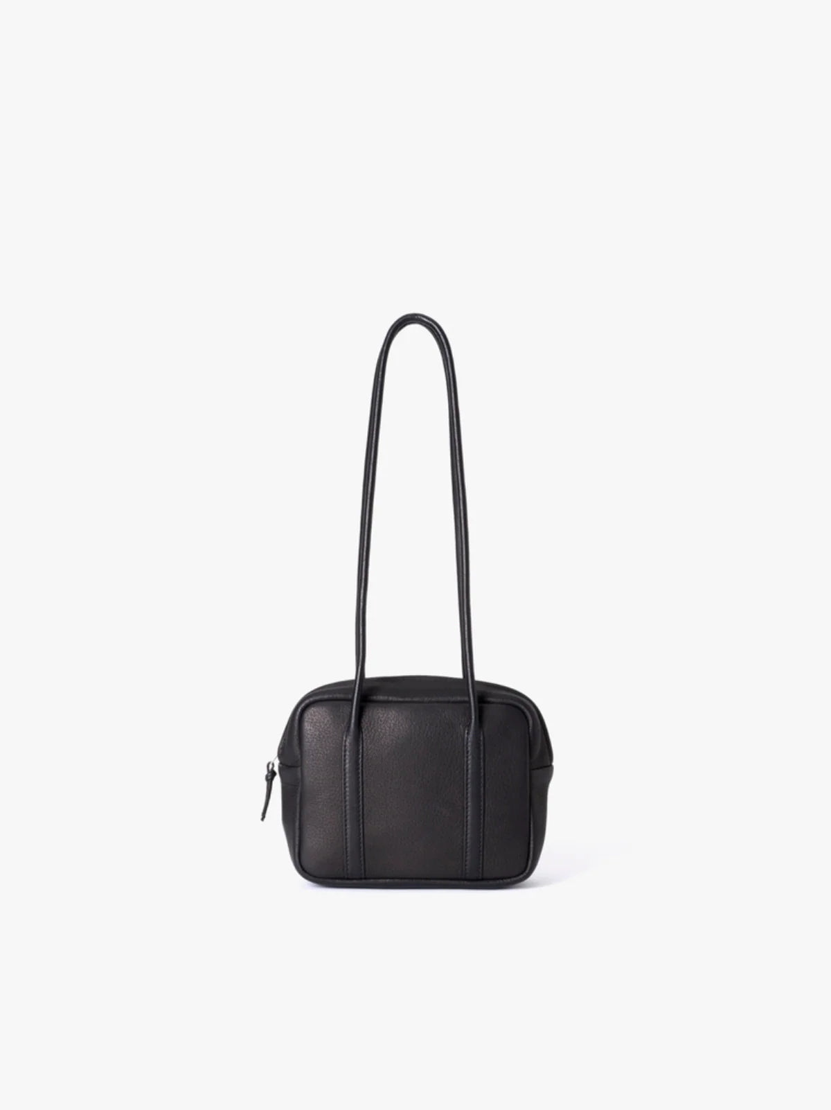 BLACK DEER LEATHER SQUARE BOSTON LONG HANDLE MINI BAG DA106