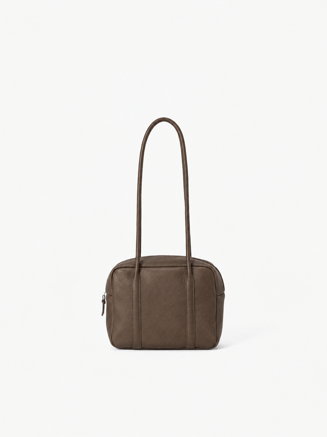 DARK BROWN SQUARE BOSTON LONG HANDLE BAG S DA107