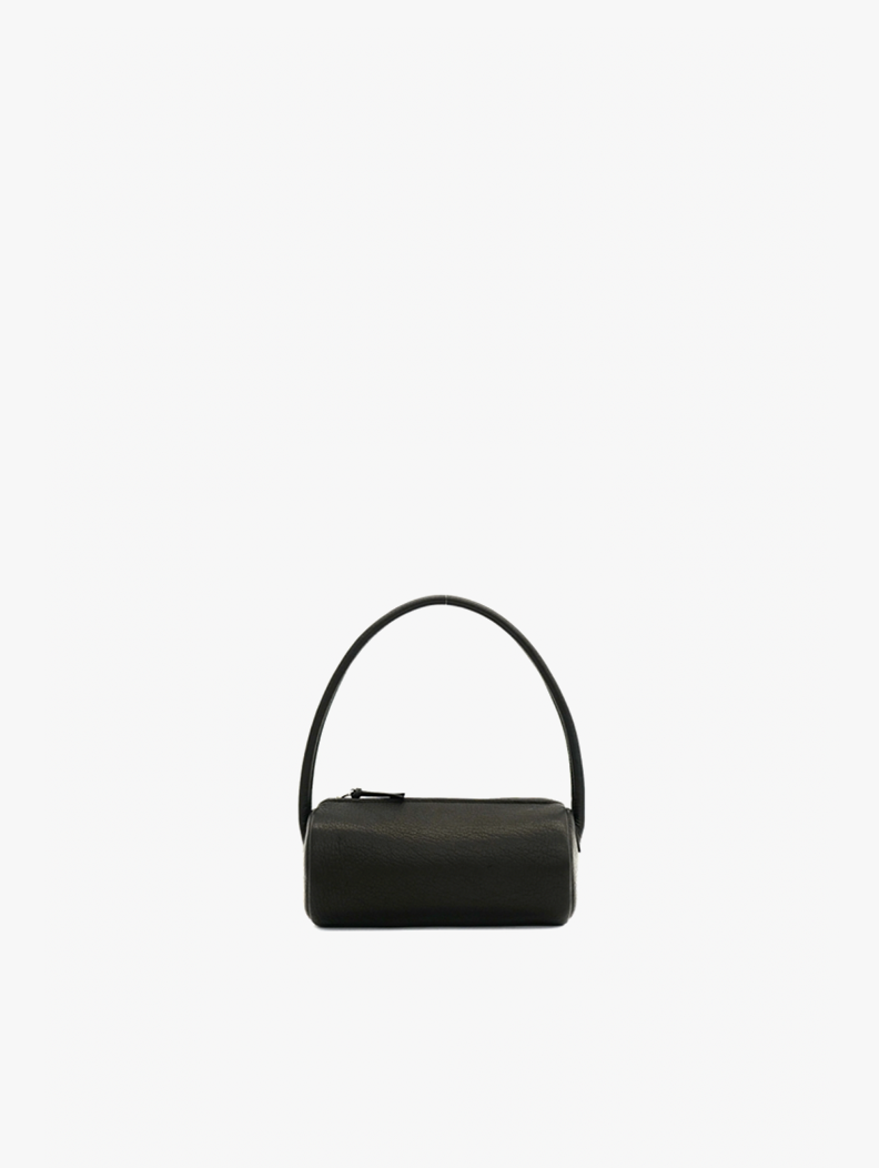 BLACK DEER LEATHER ONE HANDLE CYLINDER BAG DA132