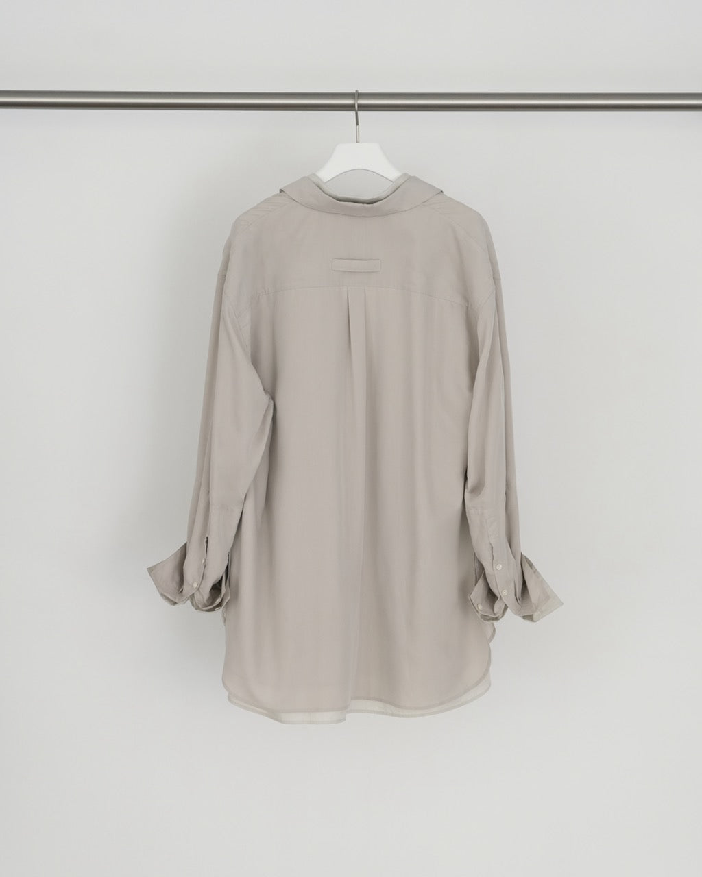 GRAPH LAYER EXCLUSIVE GREY OVERSIZED LAYERED SKIPPER SHIRT