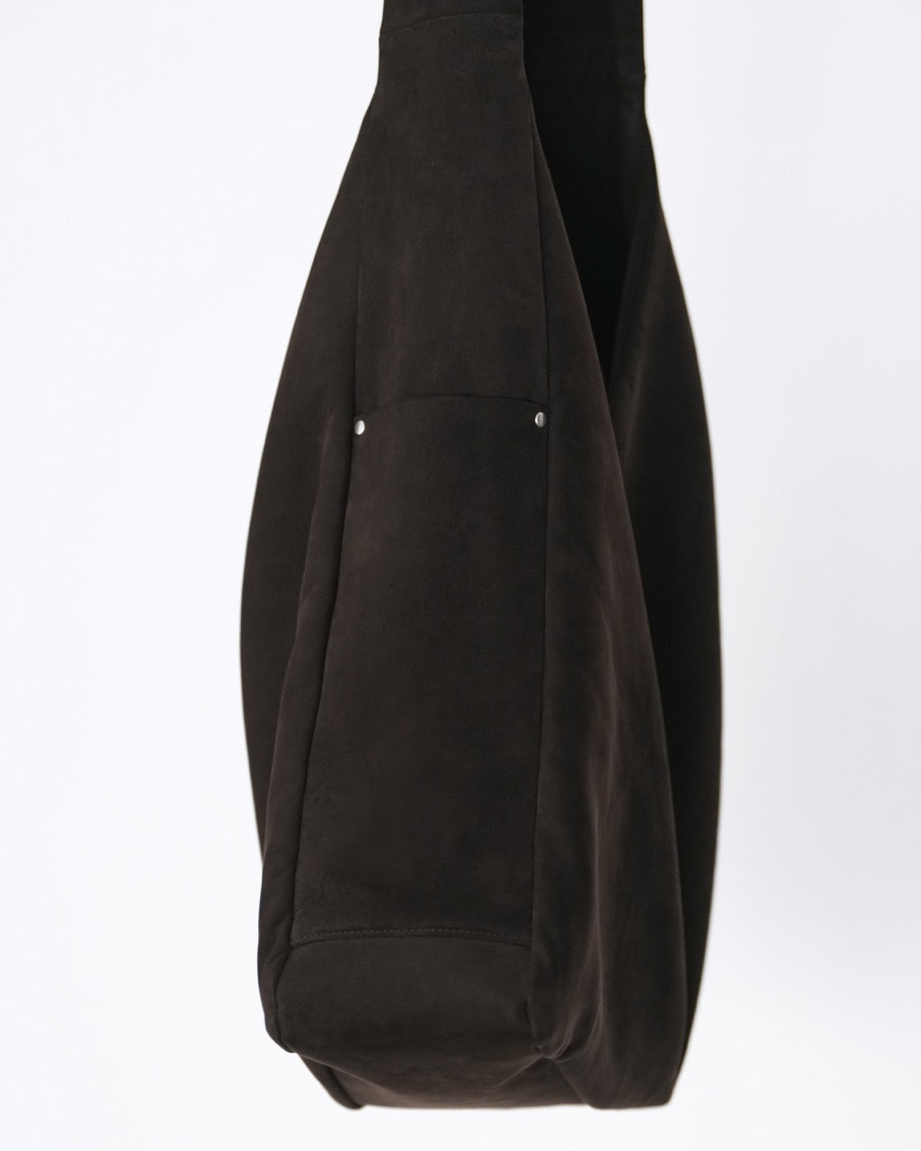 ssstein GRAPH LAYER EXCLUSIVE DARK BROWN COW SUEDE SHOULDER BAG
